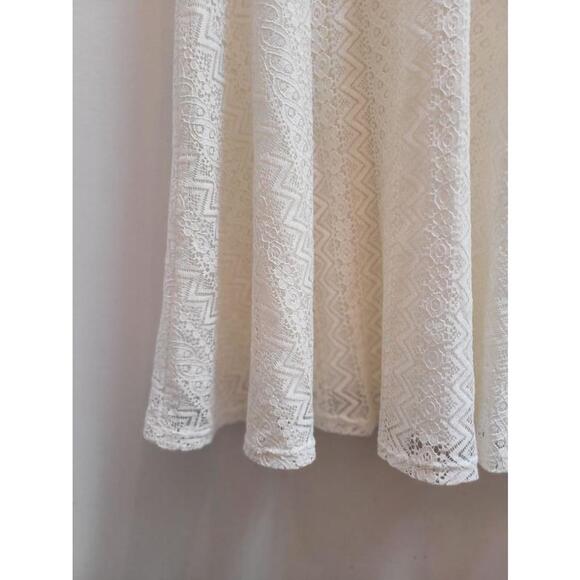 Anthropologie Everly Lace Skater Dress - White - Size M - Picture 6 of 10